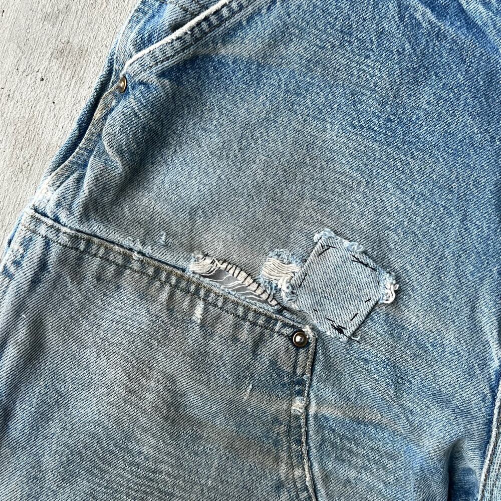Carhartt denim blue jean double knee work wear carpenter pants - Picture 9 of 13